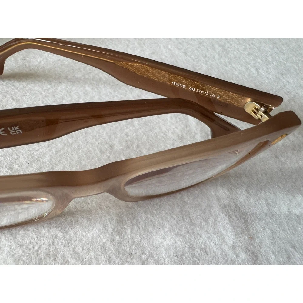 NEW FENDI Frames FE501181 045‎ 52 CLEAR PINK EYEGLASSES 52-19-145mm Case Cateye